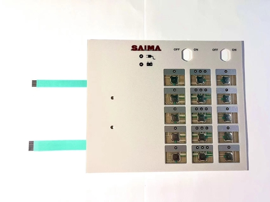Polyester Low Resistance Waterproof Flexible Membrane Switches Metal Dome Membrane Switch