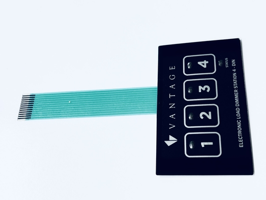 Electronic Customized 4 Button Membrane Switch With Tinted LED Embeded