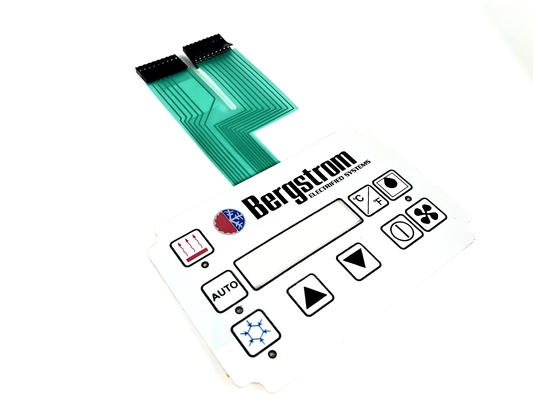 2.54MM Pitch Membrane Control Panel Tactile Membrane Switch Standard With Two Flex Ribbon Cables