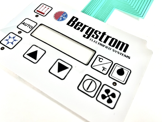 2.54MM Pitch Membrane Control Panel Tactile Membrane Switch Standard With Two Flex Ribbon Cables