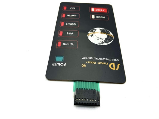 Flat Button LED Membrane Switch Semi Transparent With 2.54MM Housing