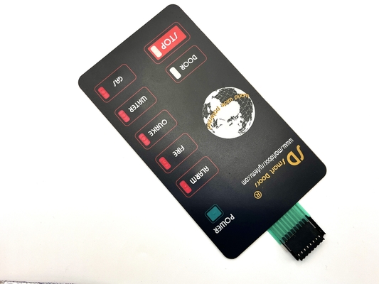 Polyester Custom Membrane Keyboard 0.125mm Thickness With Metal Clike Dome Buttons