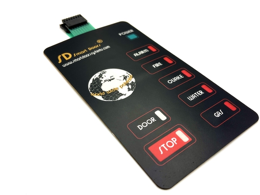 Polyester Custom Membrane Keyboard 0.125mm Thickness With Metal Clike Dome Buttons