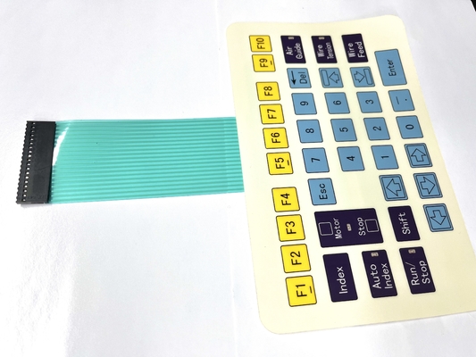 Industrial Polyester Tactile Membrane Switch 2.54MM Pitch With Flex Adhesive Layer