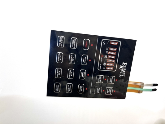 1.25MM Pitch Tactile Membrane Switch OEM Momentary Push Button With Glossy Surface