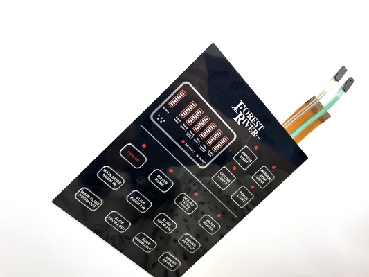 1.25MM Pitch Tactile Membrane Switch OEM Momentary Push Button With Glossy Surface