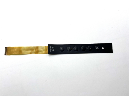Texture Coating 1x3 FPC Membrane Switch Chemicals Resistant With Perimeter Emboss All Keys
