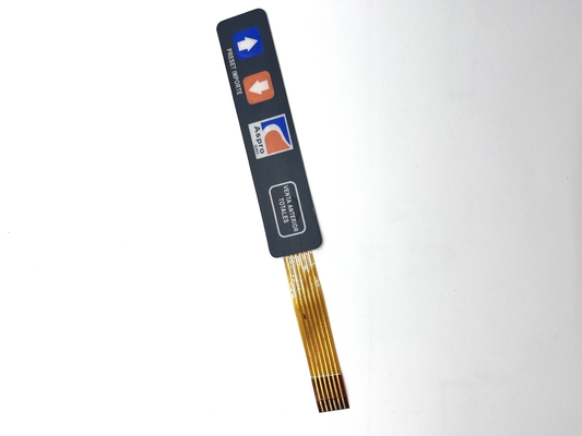 Full Printing Mini Custom Membrane Switch Panel 1.25MM Pitch With Milky LED Window Display