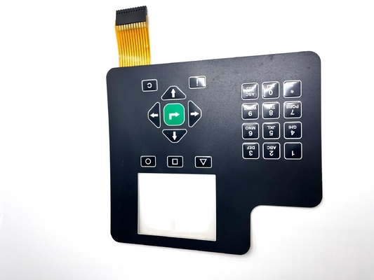 Texture Coating 1x3 Matrix Membrane Switch With Perimeter Emboss All Keys