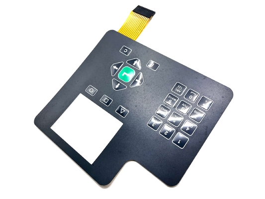 Texture Coating 1x3 Matrix Membrane Switch With Perimeter Emboss All Keys