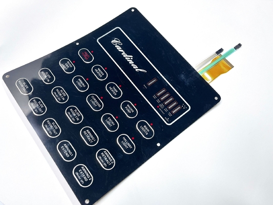 Waterproof Backlit Membrane Switch 1.0mm Thickness 3M Rear Adhesive With Gradient Printing