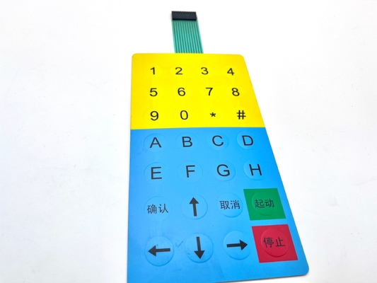 Screen Printing Medical Keypad Dome Switch Flexible 2.54MM Pitch With Transparent LCD Window