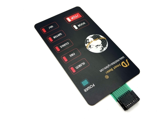 Polyester Flat Membrane Switch Lightweight 0.125mm Thickness With LED Back Light