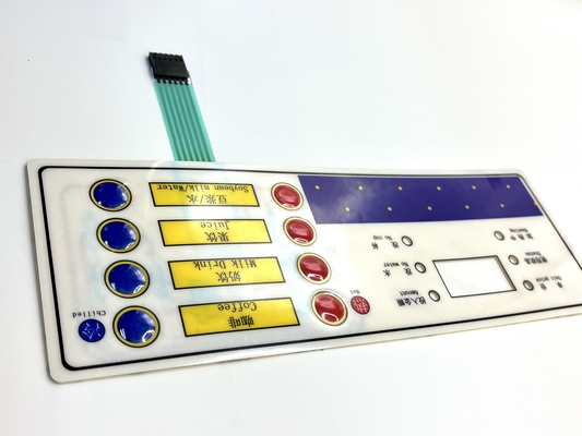 Glossy Surface Custom Membrane Switch Membrane Key Switch With Tactile Feedback Buttons