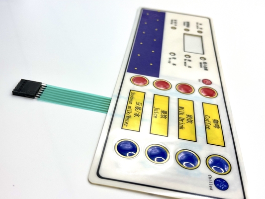 Glossy Surface Custom Membrane Switch Membrane Key Switch With Tactile Feedback Buttons