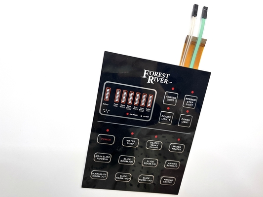 Flexible Pcb Based Membrane Keypad UV Resistant 1.25MM Pitch With Flat Keys