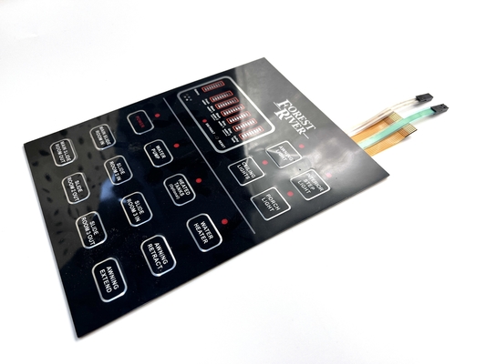 Flexible Pcb Based Membrane Keypad UV Resistant 1.25MM Pitch With Flat Keys