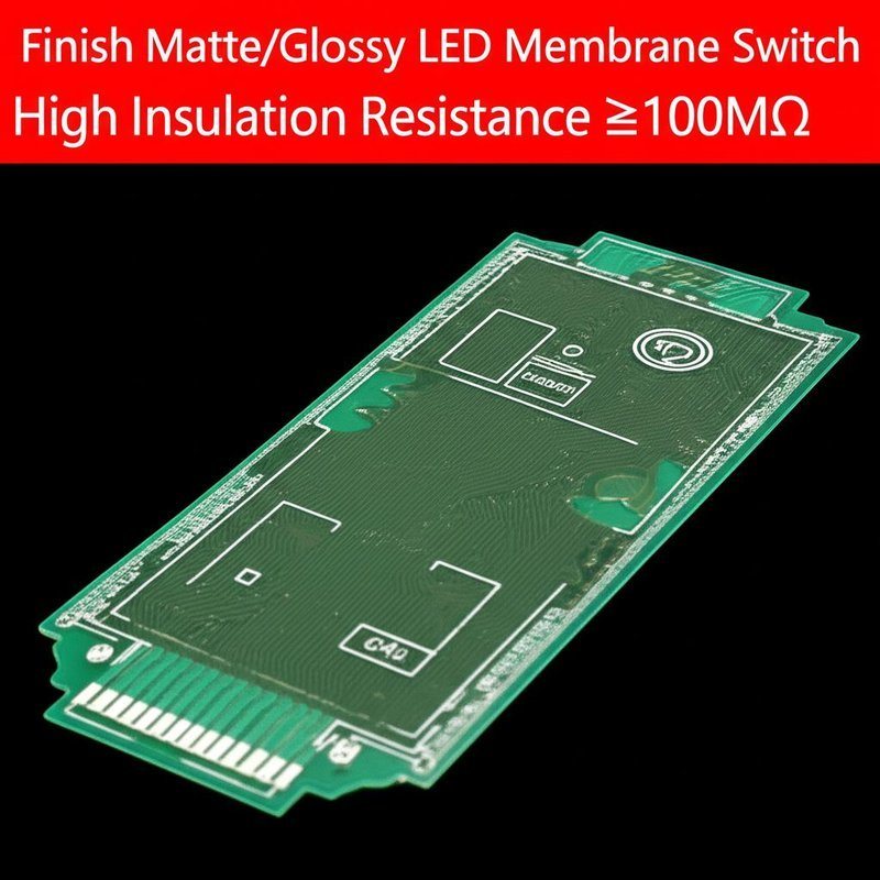 Finish Matte/Glossy LED Membrane Switch with High Insulation Resistance ≥100MΩ and Wire/Wireless Interface Type